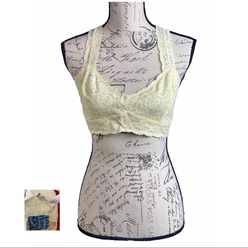 Free People NWT Yellow Galloon Racerback Bralette